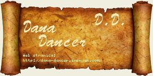 Dana Dancer vizit kartica